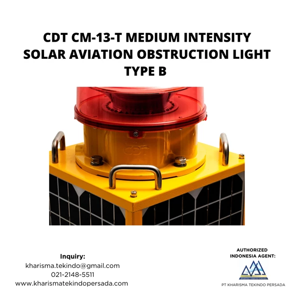 Lampu Obstruksi CDT CM-13-T Medium Intensity Solar Aviation Obstruction Light Type B