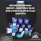 DECONTACTOR DSN6  SOCKET + INLET POLY BLUE  Size.3 IP66 67 69 3P+N+E 63A  440V AC 6 2